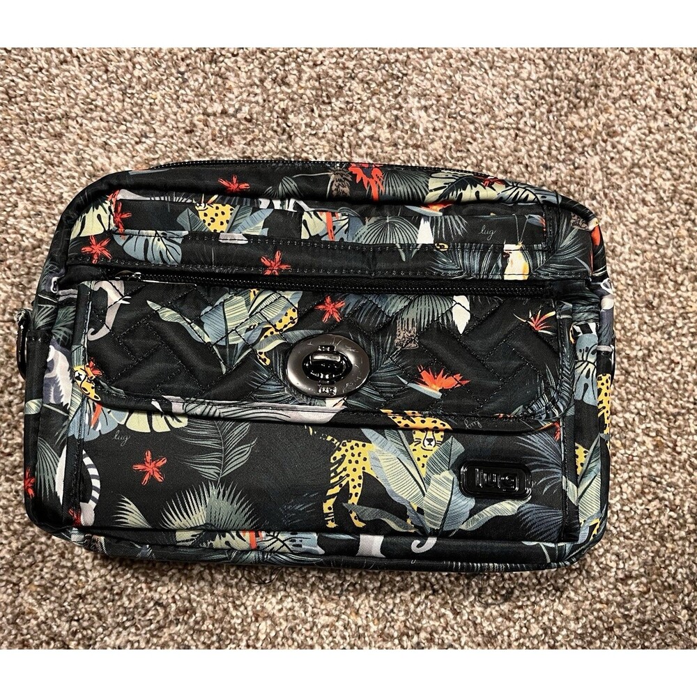 Lug convertible RFID crossbody purse/belt bag Safari Animal Print Travel/wallet